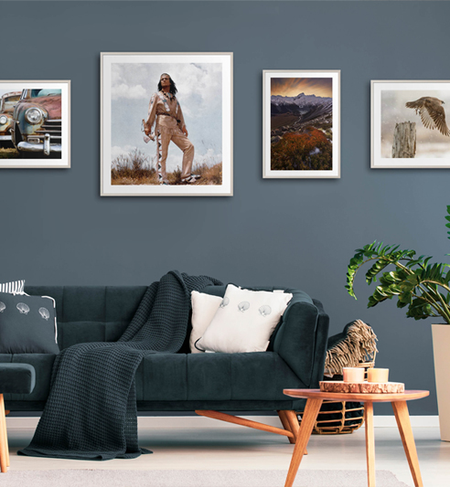 Variation der Reihenhänung mit Fotografien in verschiedenen Formaten