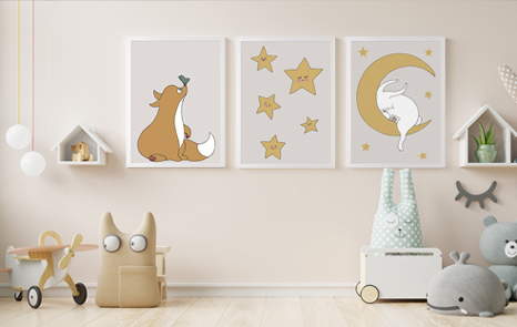 Wandbilder im Kinderzimmer