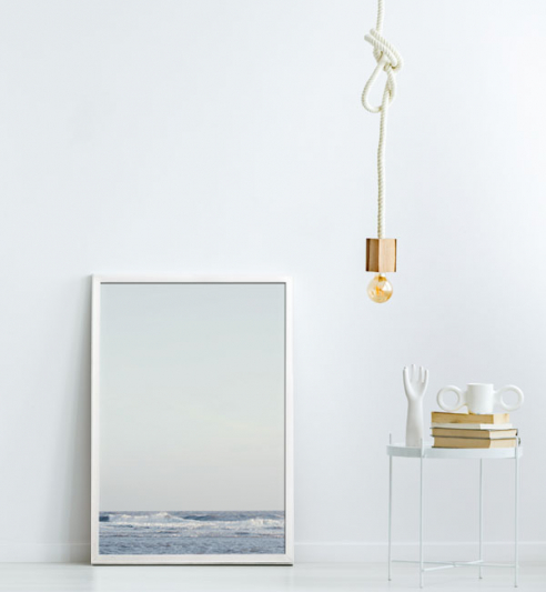 Inspiration für minimalistisch eingerichtetes Schlafzimmer