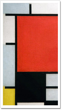 Komposition mit Rot, Gelb, Blau und Schwarz von Piet Mondrian