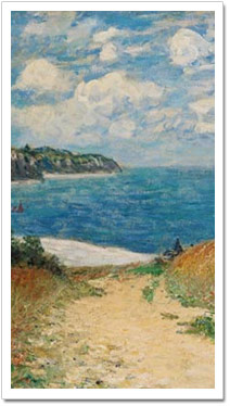 Strandweg zwischen Weizenfeldern bei Pourville - Claude Monet