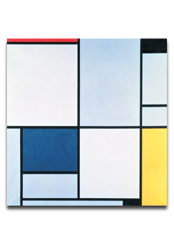 Tableau 1 - Piet Mondrian als aufhängefertiges Alubild