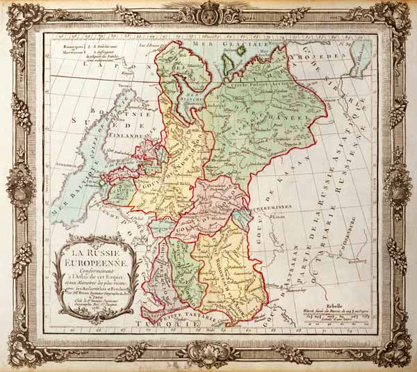 Rußland, Landkarte von Brion