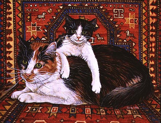 Kit-Cat-Carpet, 1995 (acrylic on panel)  von Ditz