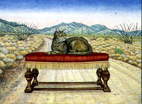 Lounging around at Elkhorn, 1996 (acrylic on panel)  von Ditz