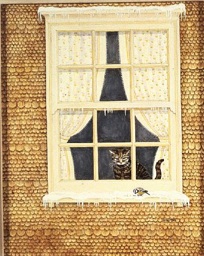 The blue tit window 9:mesange bleue; von Ditz