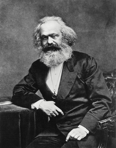 Portrait von Karl Marx  von English Photographer