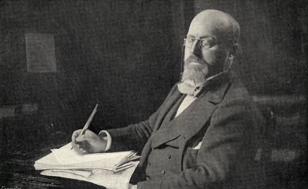 Henry James (1843-1916) in his study (b/w photo)  von English Photographer