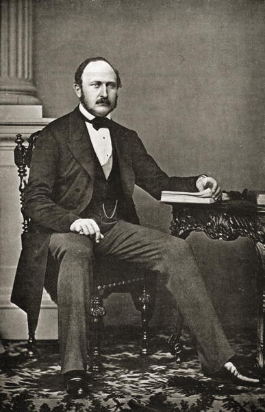 The last portrait of HRH Prince Albert (1819-65) (b/w photo)  von English Photographer