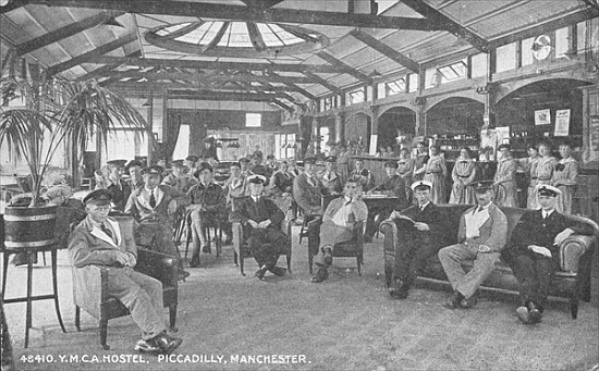 YMCA Hostel, Piccadilly, Manchester, c.1910 von English Photographer