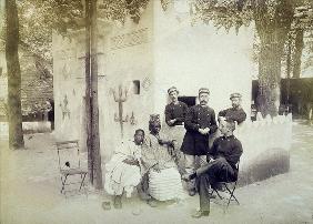 The Senegalese Village at the 1889 Universal Exposition in Paris (b/w photo) 