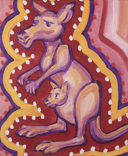 Aboriginal Kangaroo von Funkyzoo