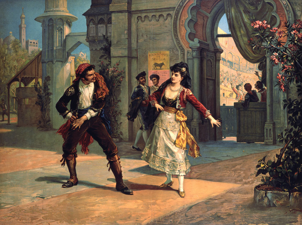 Scene from the opera ''Carmen'', von Georges Bizet