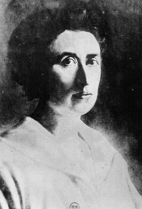 Rosa Luxemburg (1871-1919) (oil on canvas) (b/w photo)  von German Photographer