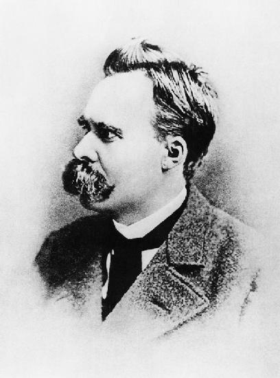 Friedrich Wilhelm Nietzsche in 1883, illustration from ''Nietzsche'' by Daniel Halevy (b/w photo) 