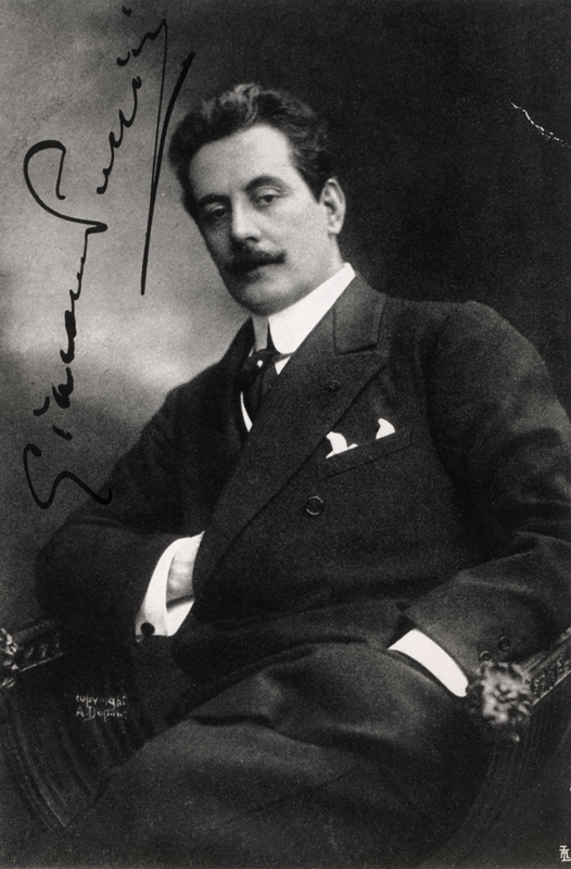 Giacomo Puccini (1858-1924) (b/w photo)  von Italian Photographer