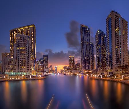Dubai Moody sunset