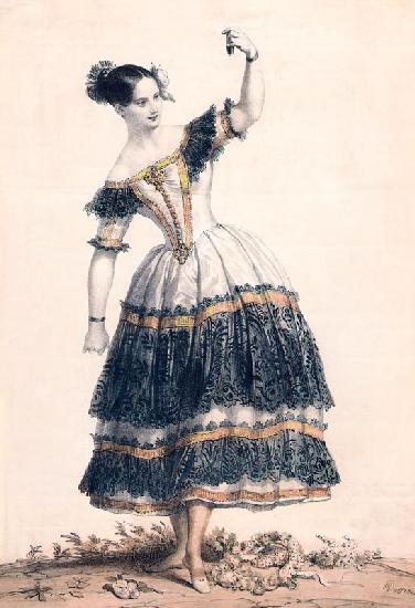 Fanny Elssler tanzt eine Cachucha in Le Diable boiteux