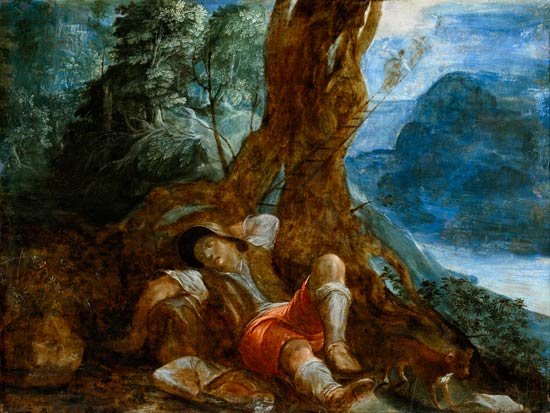 Jakobs Traum von der Himmelsleiter von Adam Elsheimer