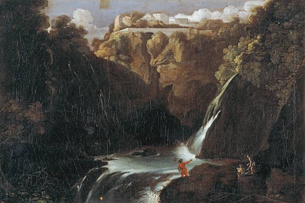 A.Elsheimer, Landschaft mit Wasserfall von Adam Elsheimer