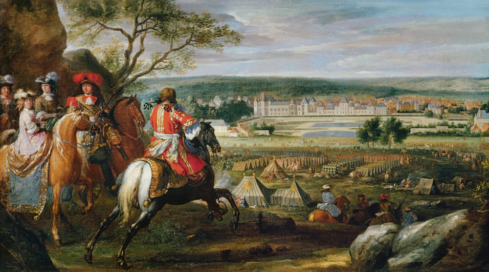 View of the Palace of Fontainebleau from the Flowerbed Side von Adam Frans van der Meulen