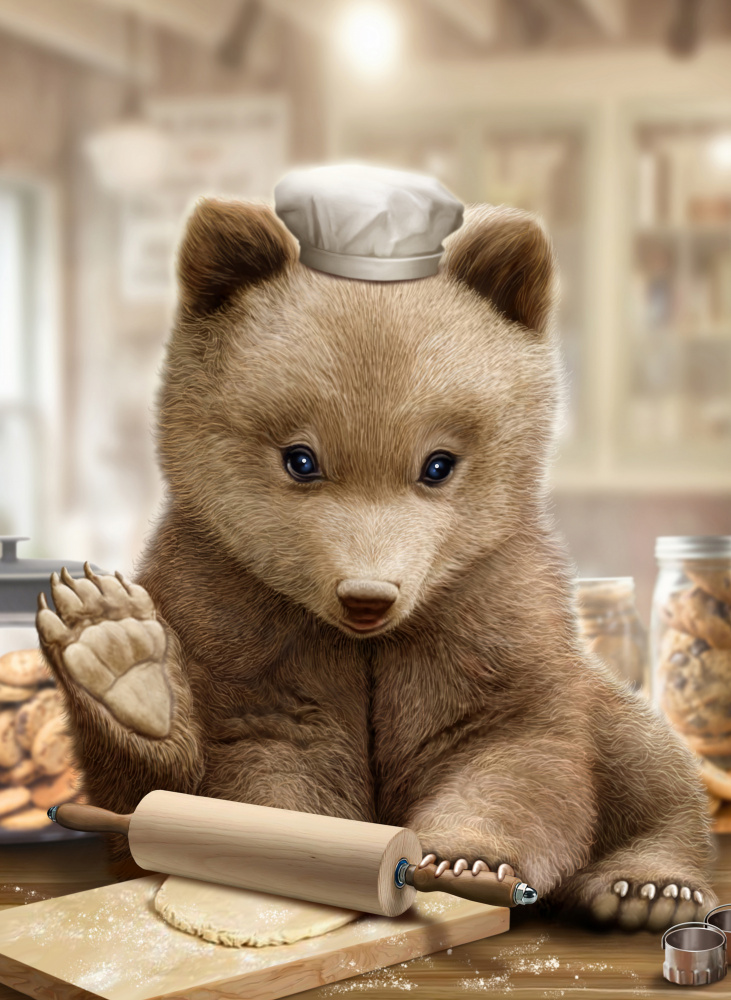 bear baking von Adam Lawless