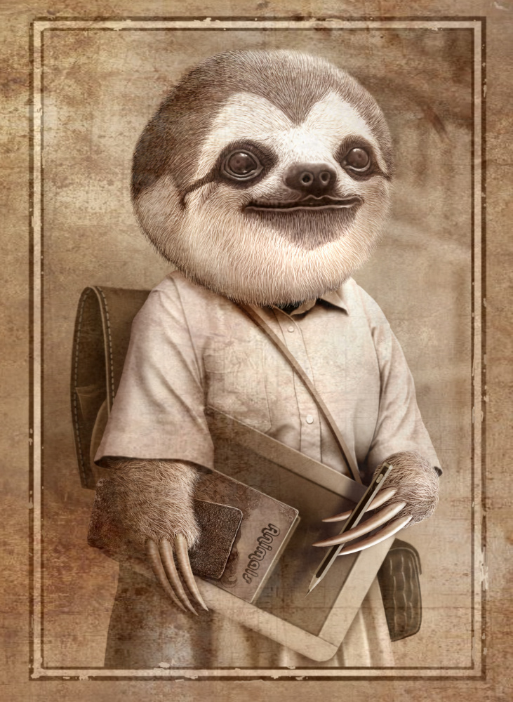 STUDENT SLOTH von Adam Lawless