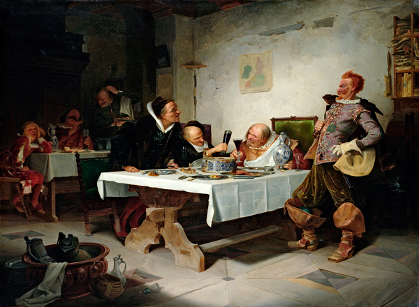 Falstaff beim Friedensrichter Schaal zu Tische von Adolf Schroedter