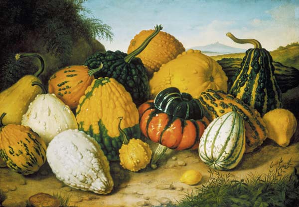 Grosses Kuerbisstilleben von Adolf Senff