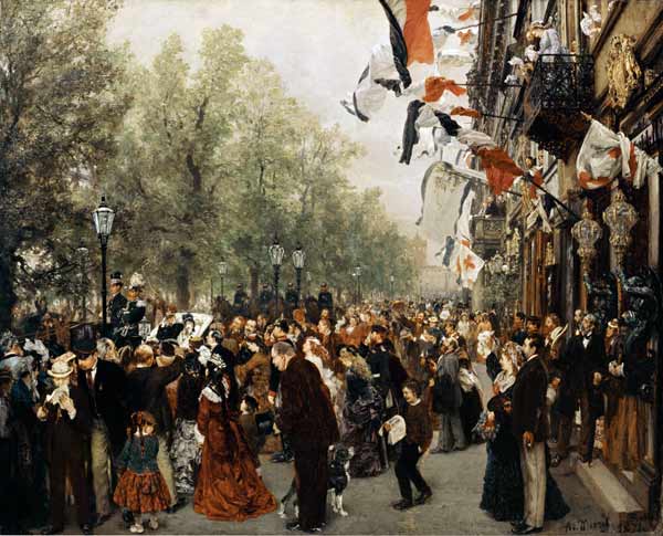Départ du roi Guillaume I-er pour I´armée, le 31 juillet 1870 von Adolph Friedrich Erdmann von Menzel
