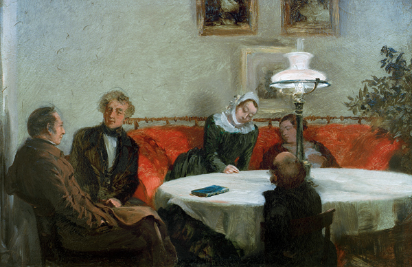 Abendgesellschaft von Adolph Friedrich Erdmann von Menzel