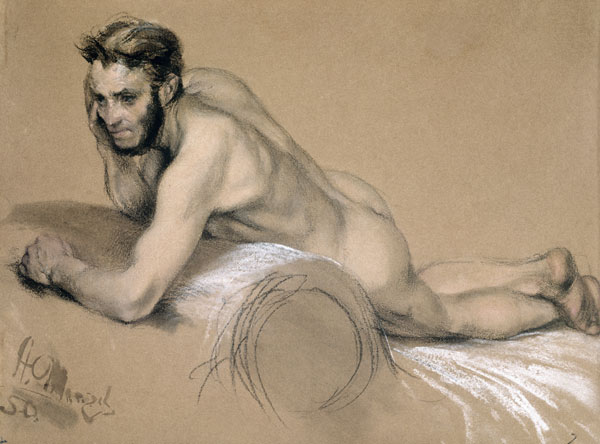 Allegory of the River Oder von Adolph Friedrich Erdmann von Menzel