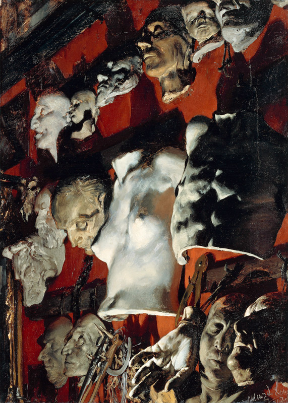 Atelierwand von Adolph Friedrich Erdmann von Menzel