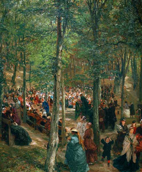 Prêche en plein air à Kösen von Adolph Friedrich Erdmann von Menzel