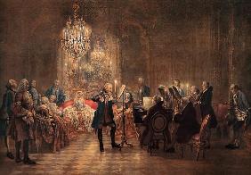 Flötenkonzert Friedrichs des Großen in Sanssouci (Nachbildung des Originals)