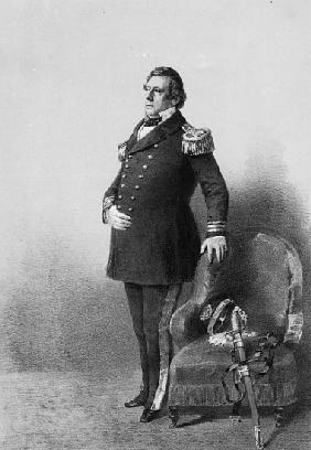 Commodore Matthew Calbraith Perry; engraved by Wilhelm Heine, c.1856