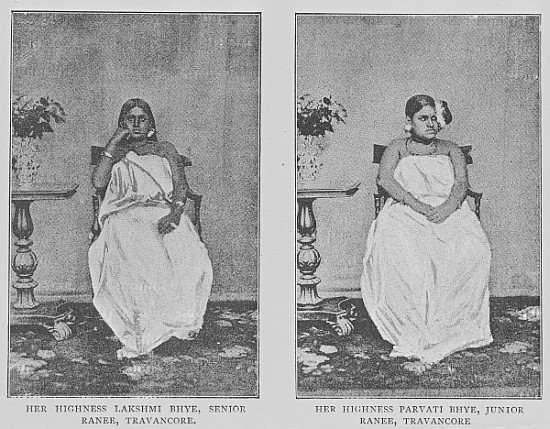 Two Ranis of Travancore von (after) Indian photographer