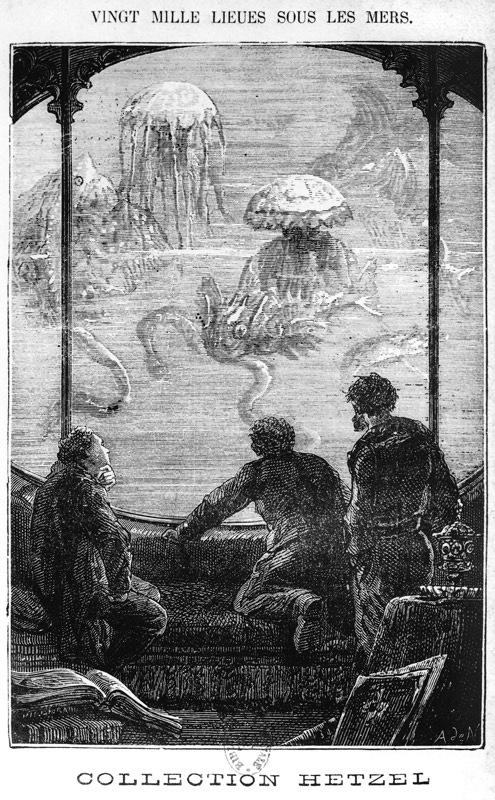 The Nautilus Passengers, illustration from ''20,000 Leagues Under the Sea'' Jules Verne (1828-1905)  von (after) Alphonse Marie de Neuville
