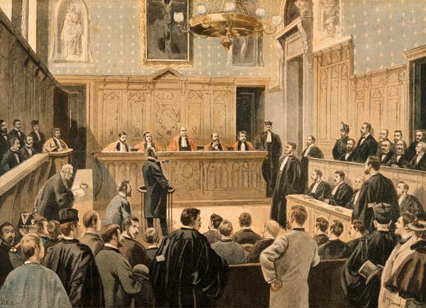 The Panama Trial, from ''Le Petit Journal''; engraved by Fortune Louis Meaulle (1844-1901) 2nd Janua von (after) Oswaldo Tofani