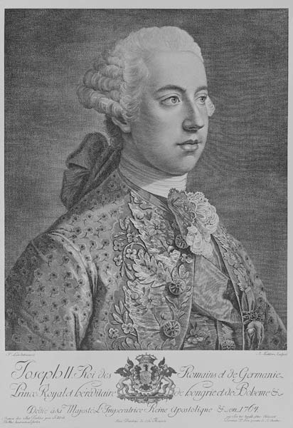 Joseph II, Holy Roman Emperor; engraved by Anton Tischler von (after) Peter Lion