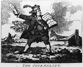 The Journalist, from ''The Picturesque Beauties of Boswell, Part the First'', etched by Thomas Rowla