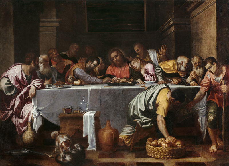 Das letzte Abendmahl von Agostino Carracci