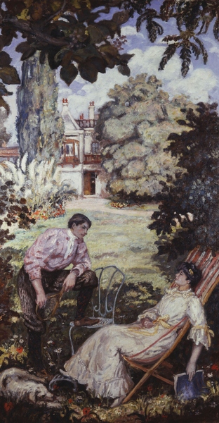 A Conversation in the Garden von Albert Andre