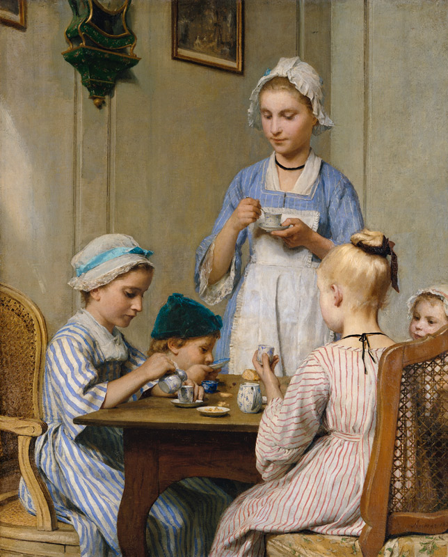 Das Kinderfrühstück. von Albert Anker