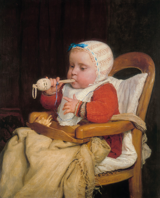 Der kleine Musikant von Albert Anker