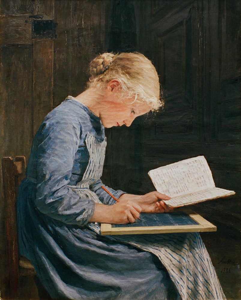 Fleißig von Albert Anker