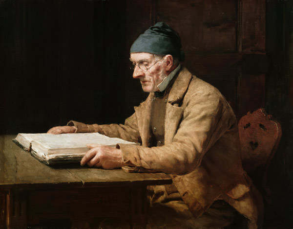 Der Bibelleser. von Albert Anker