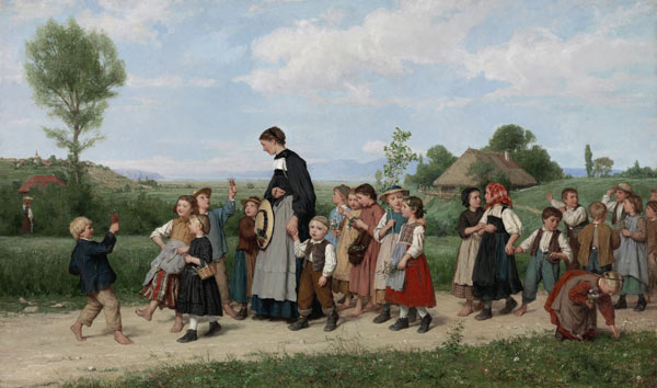 Der Schulspaziergang von Albert Anker