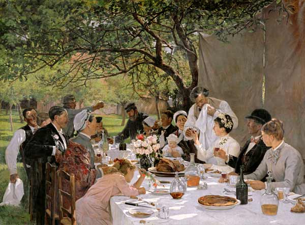 The Wedding Meal at Yport von Albert Auguste Fourie