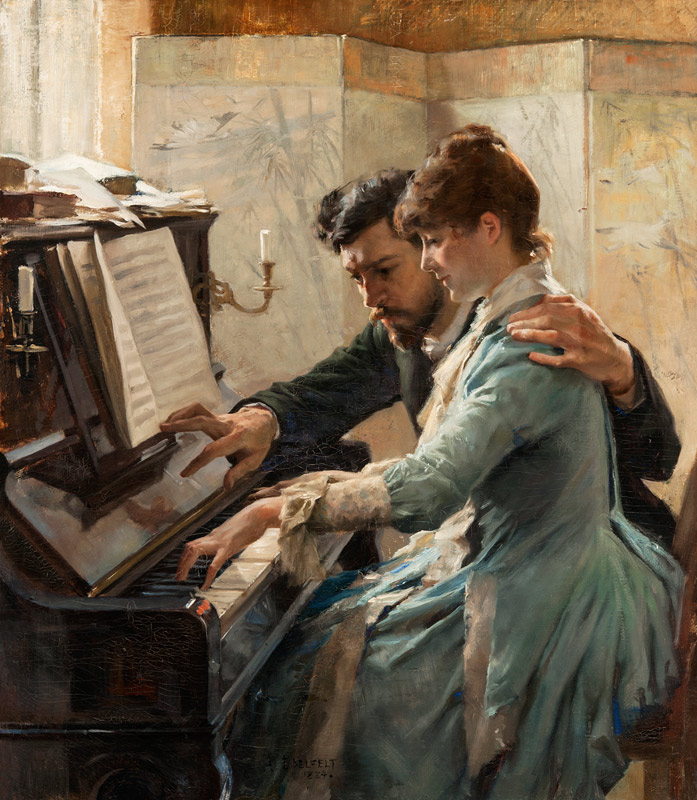 At the Piano von Albert Edelfelt